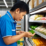 **

Prompt: Transparent supply chain using blockchain, showcasing Thai SMEs tracking goods from origin to consumer, food safety emphasized, modern technology interface.

**